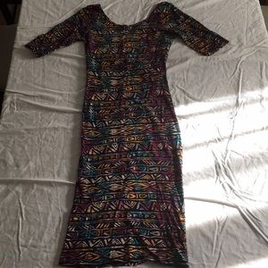 Tribal bodycon midi dress